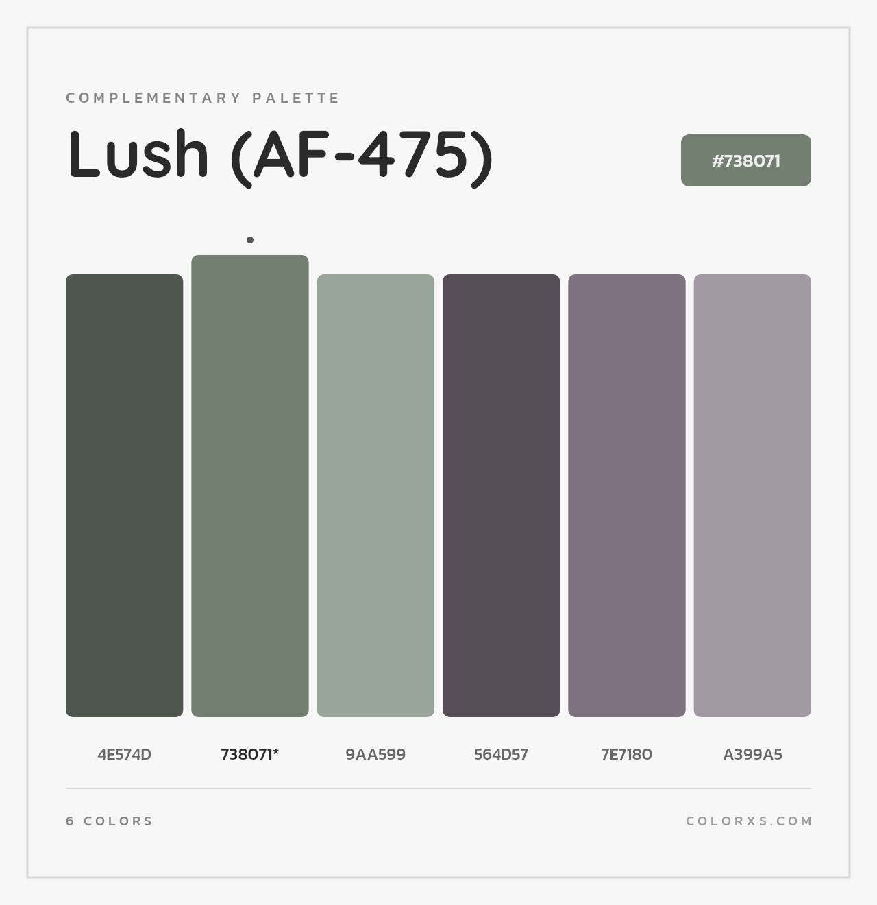 Lush (AF-475) - Complementary Color Palette