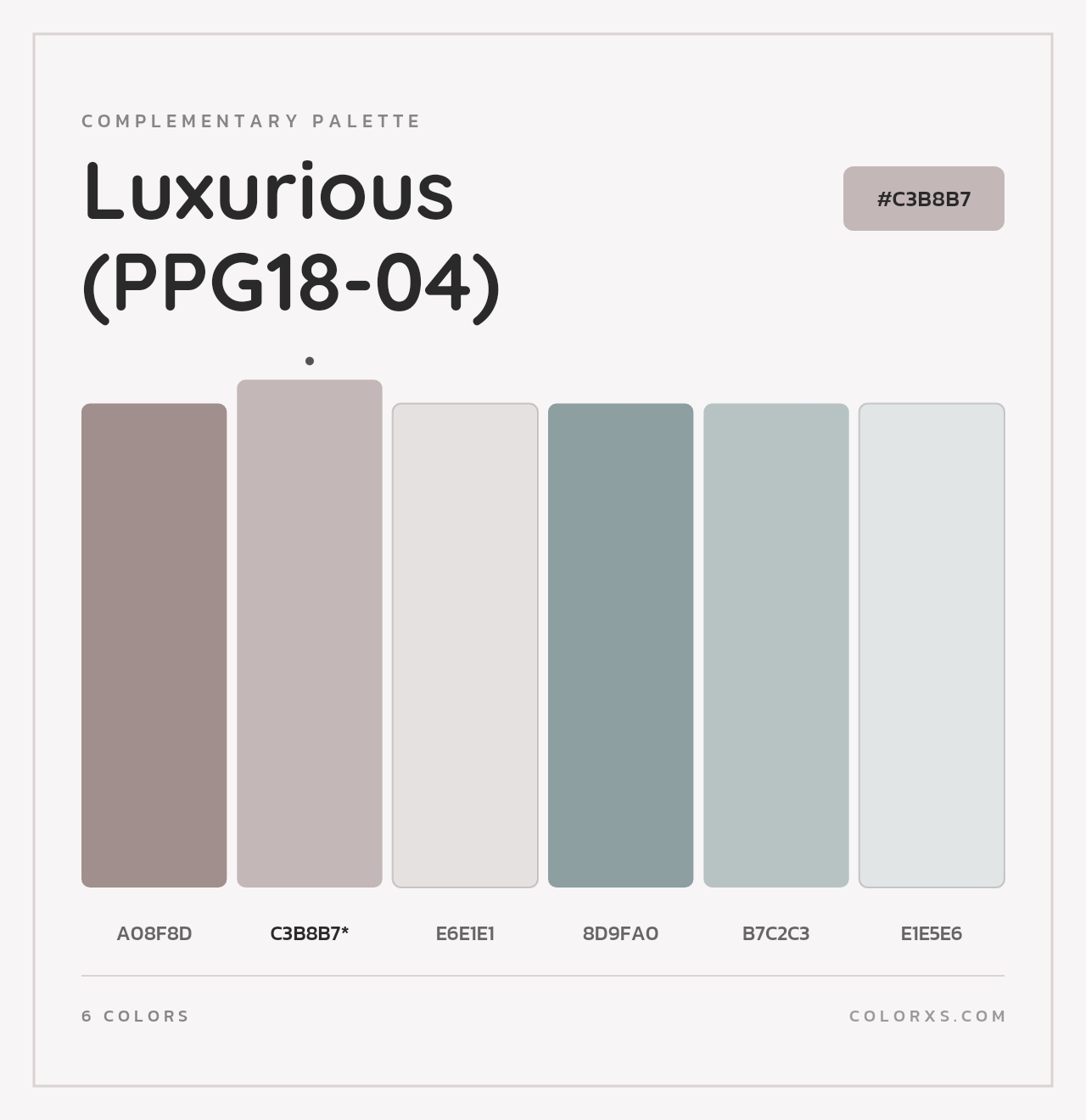 Luxurious (PPG18-04) - Complementary Color Palette