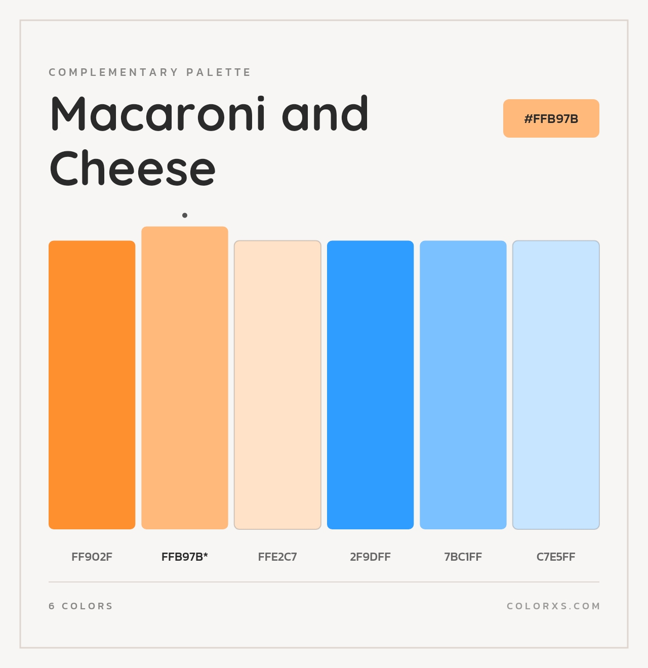 Macaroni and Cheese - Complementary Color Palette