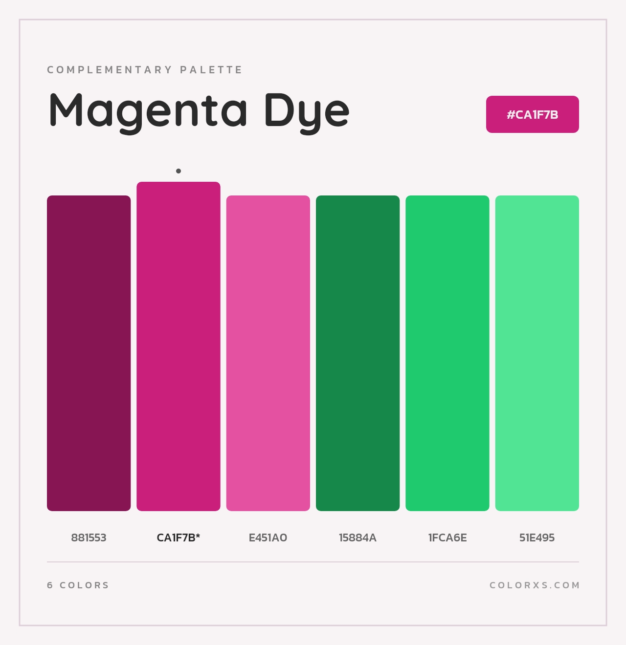 Magenta Dye - Complementary Color Palette