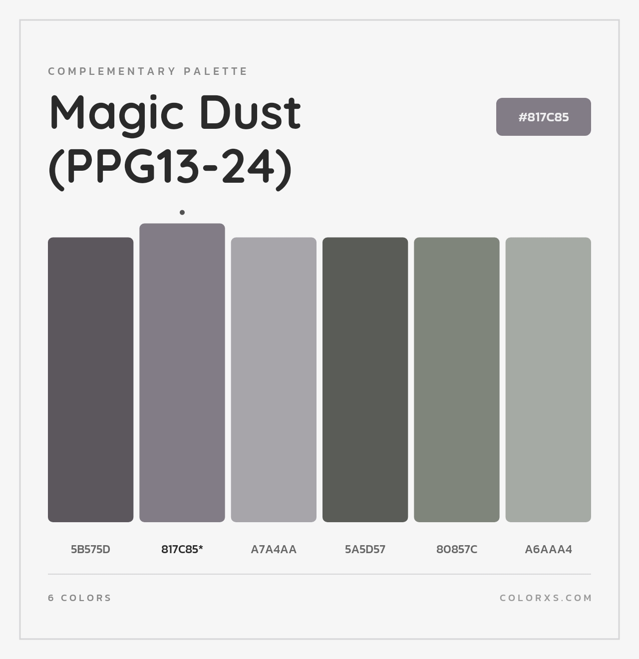 Magic Dust (PPG13-24) - Complementary Color Palette