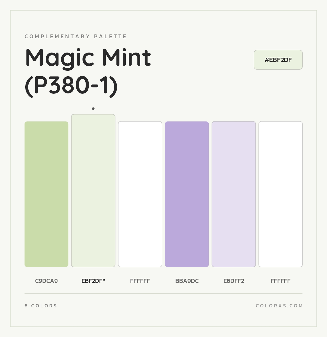 Magic Mint (P380-1) - Complementary Color Palette