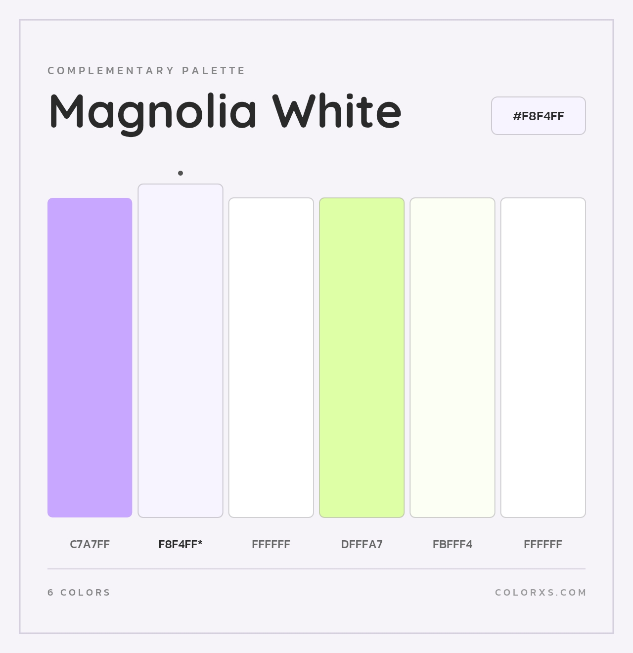 Magnolia White - Complementary Color Palette