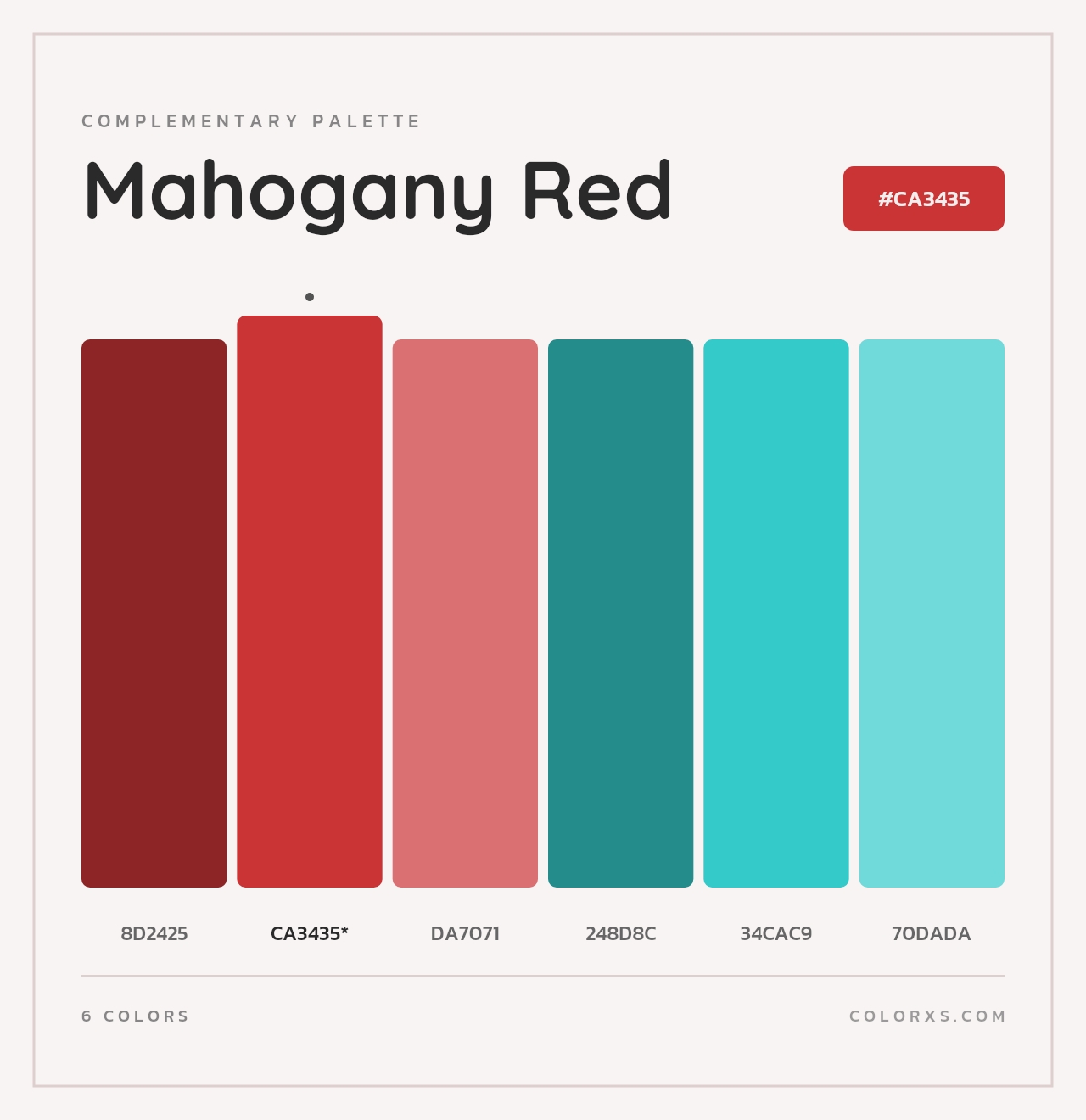 Mahogany Red - Complementary Color Palette