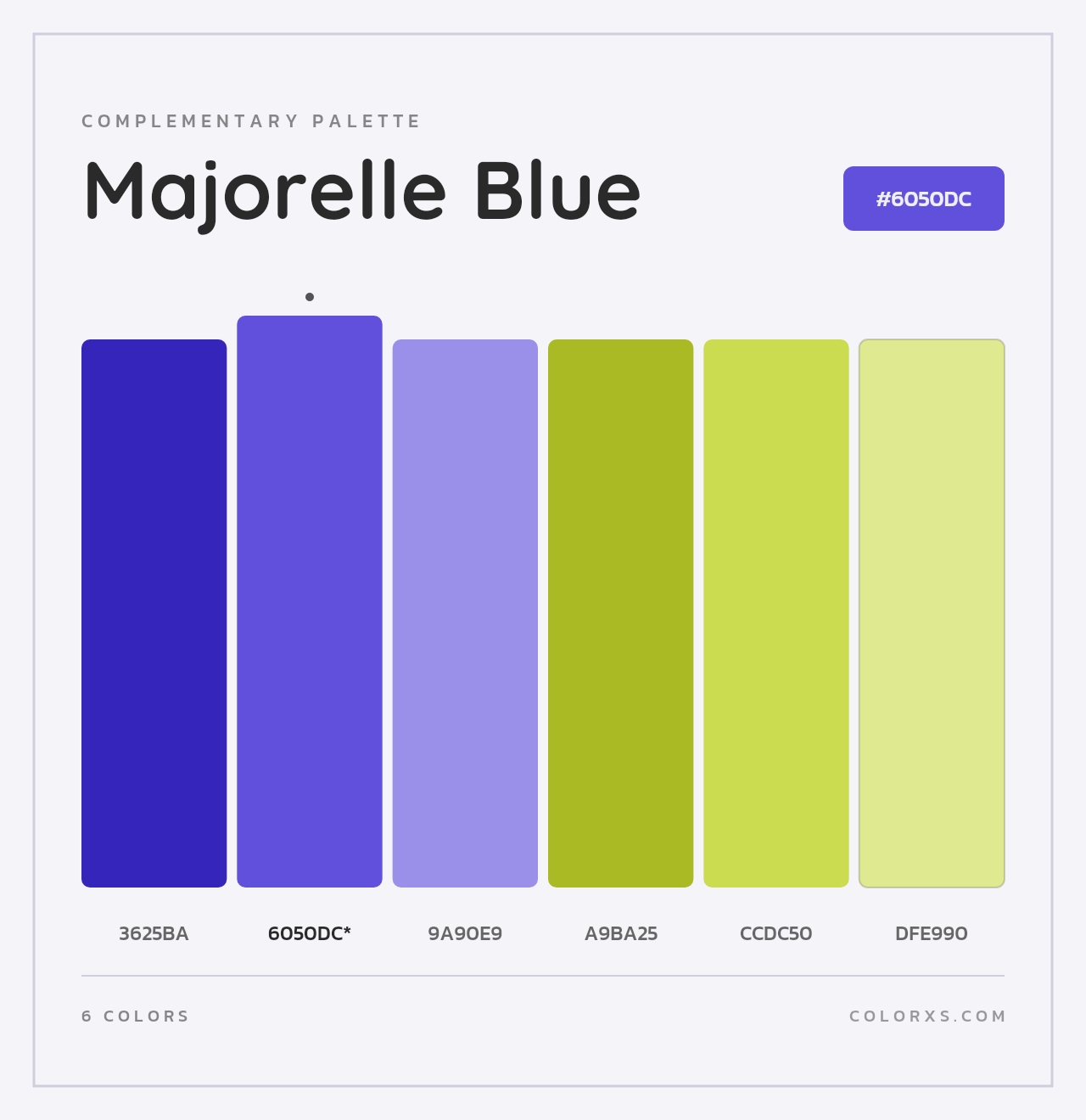 Majorelle Blue - Complementary Color Palette