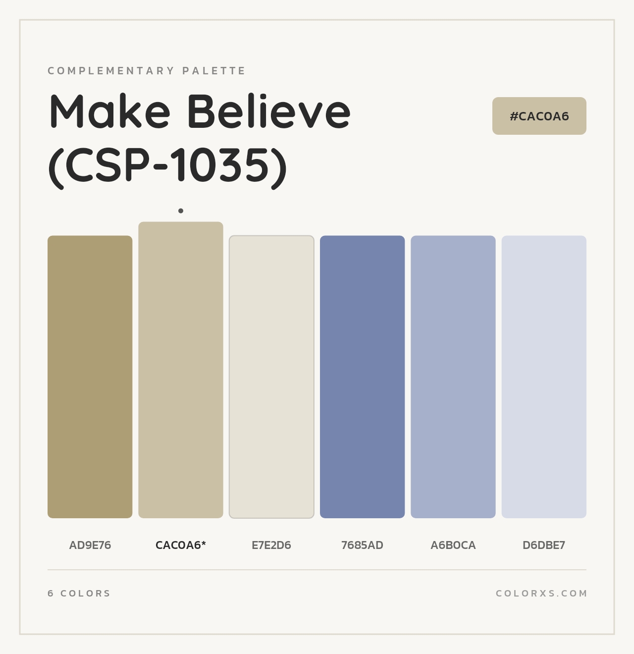Make Believe (CSP-1035) - Complementary Color Palette