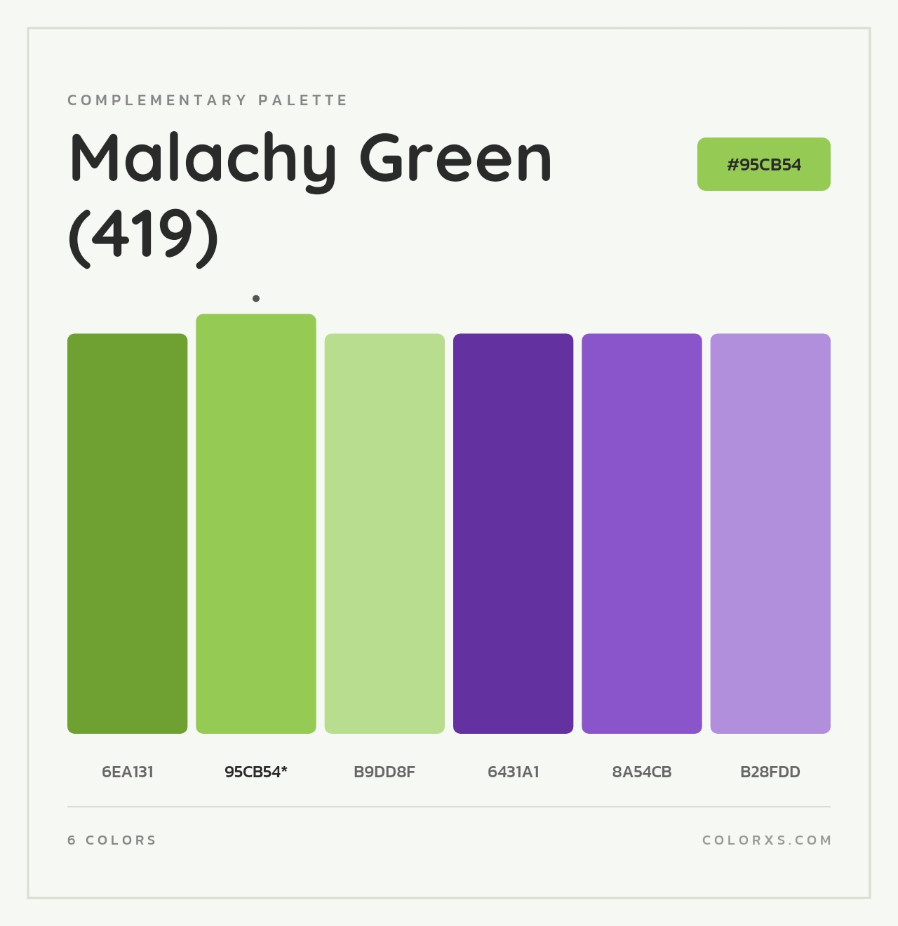 Malachy Green (419) - Complementary Color Palette