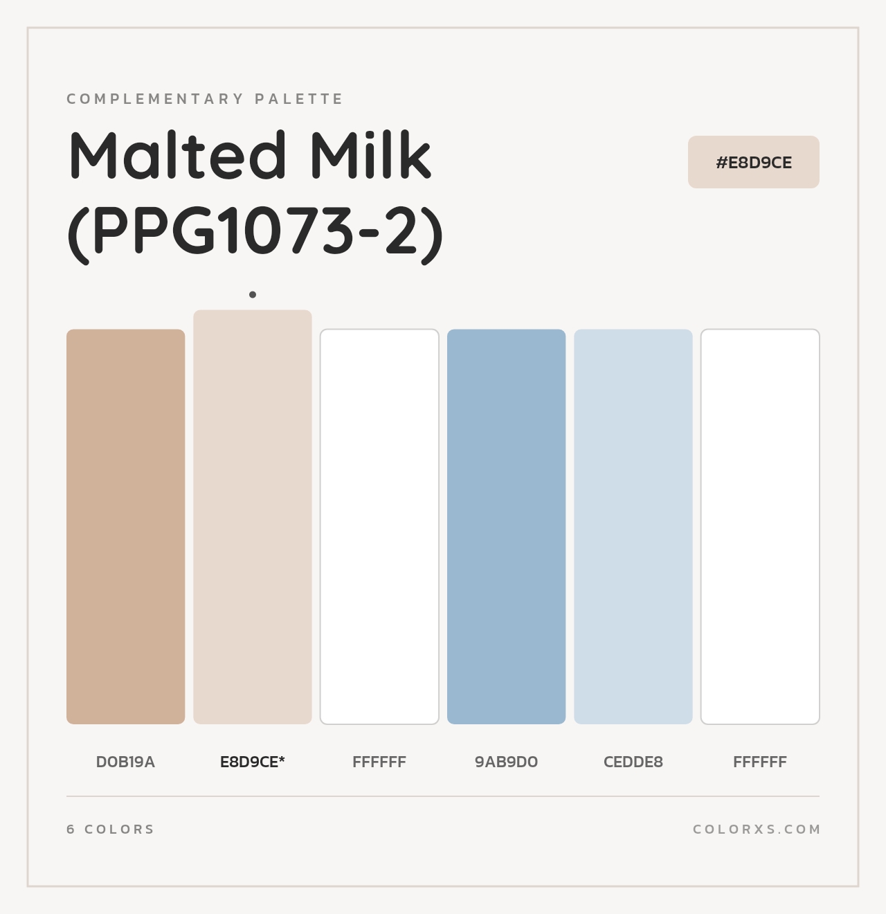 Malted Milk (PPG1073-2) - Complementary Color Palette