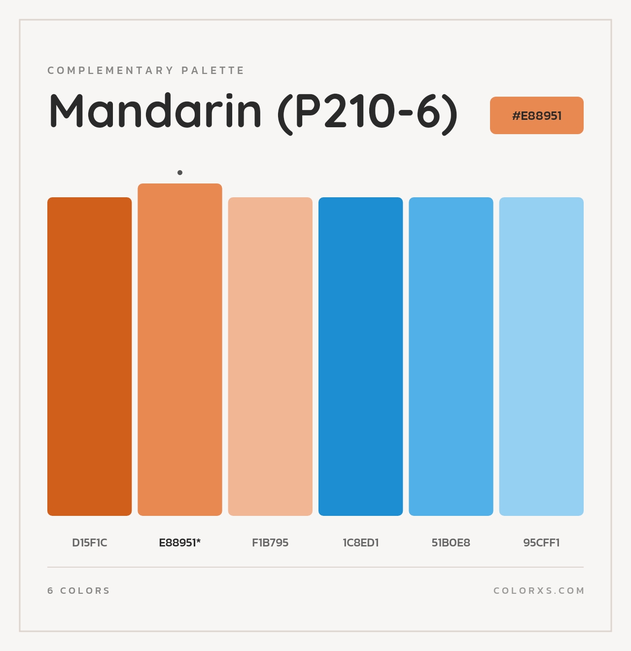 Mandarin (P210-6) - Complementary Color Palette