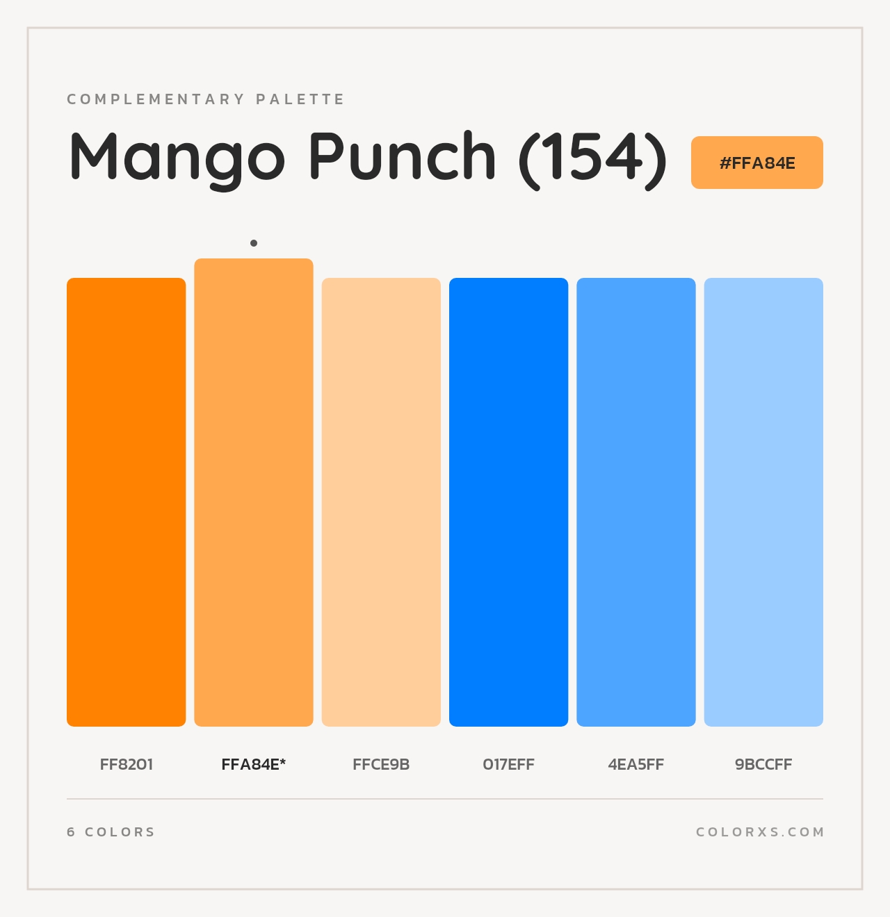 Mango Punch (154) - Complementary Color Palette