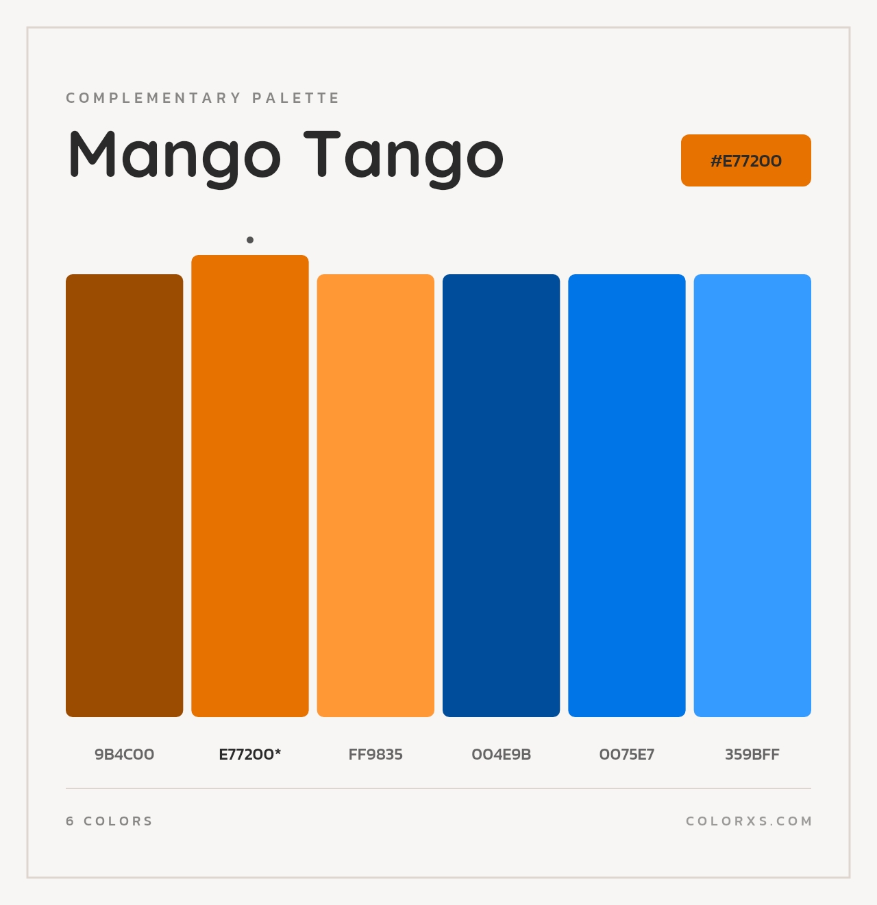 Mango Tango - Complementary Color Palette