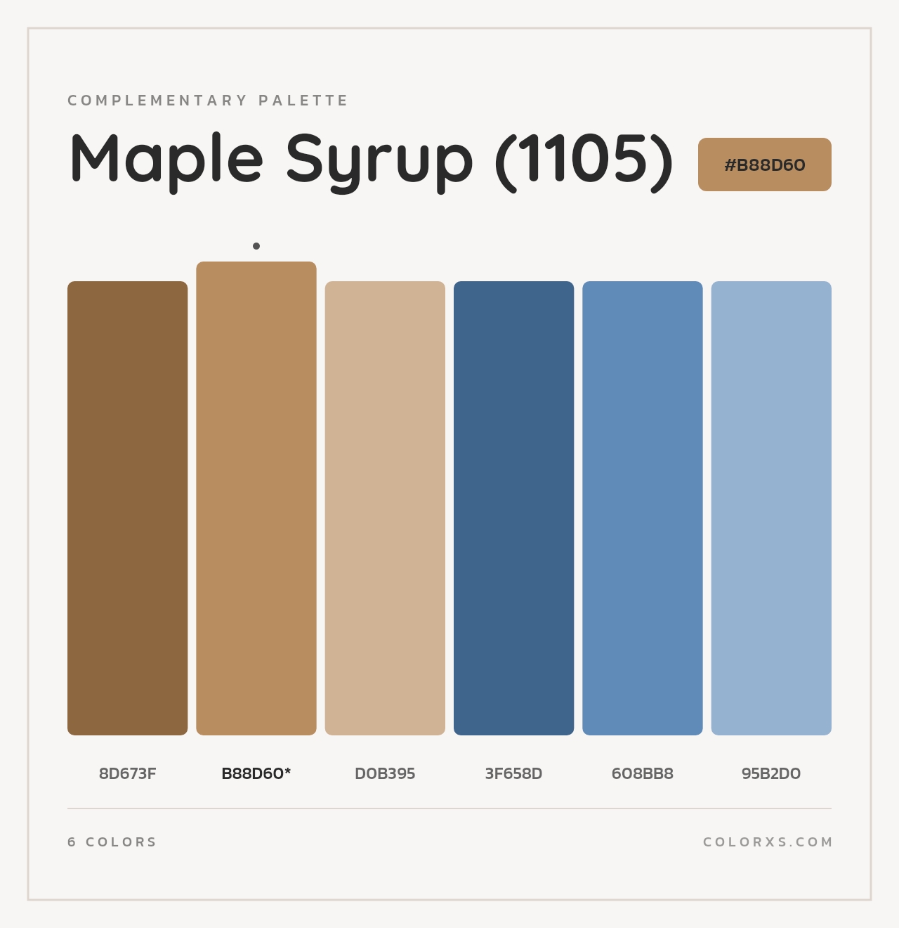 Maple Syrup (1105) - Complementary Color Palette