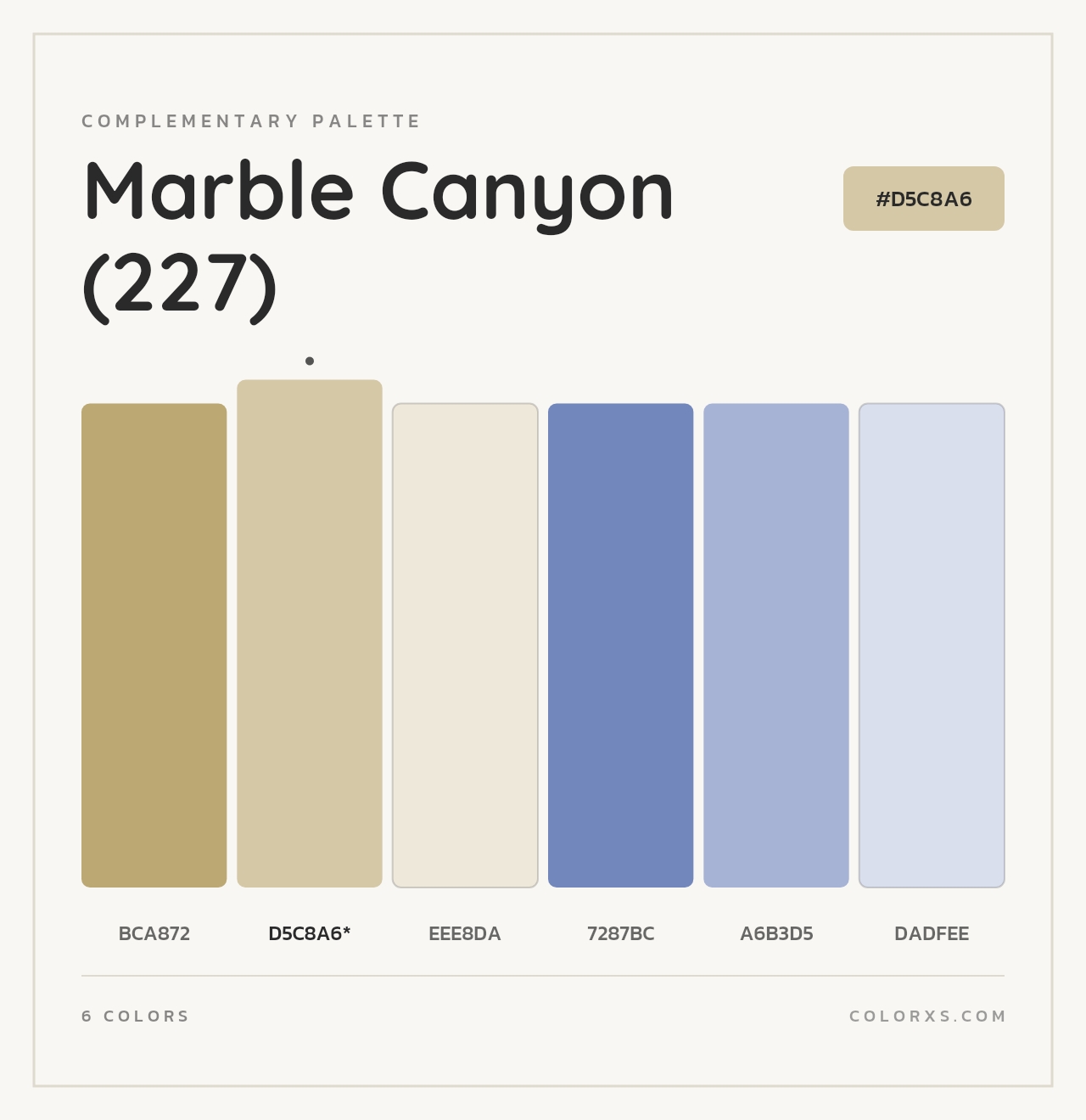 Marble Canyon (227) - Complementary Color Palette