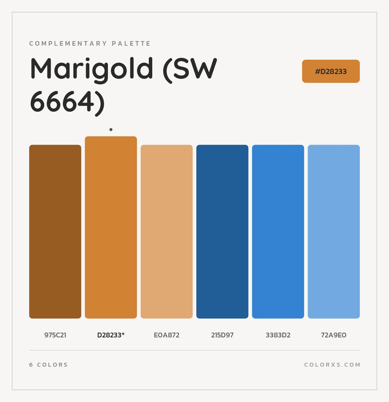 Marigold (SW 6664) - Complementary Color Palette