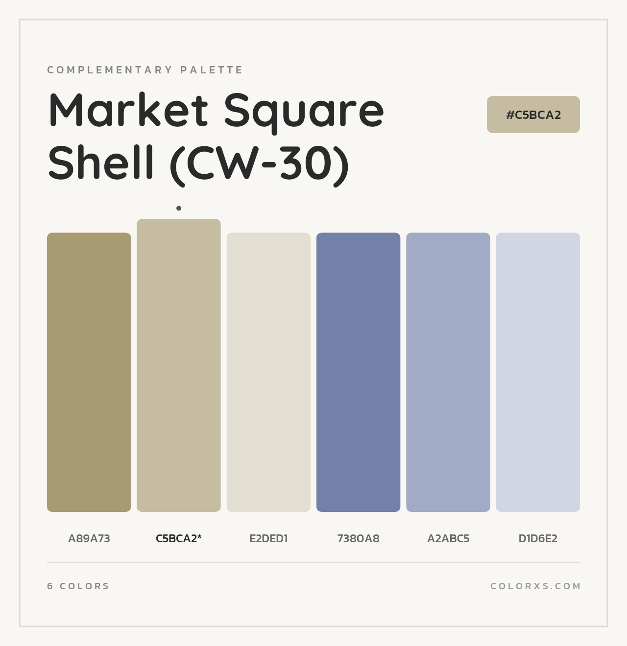 Market Square Shell (CW-30) - Complementary Color Palette