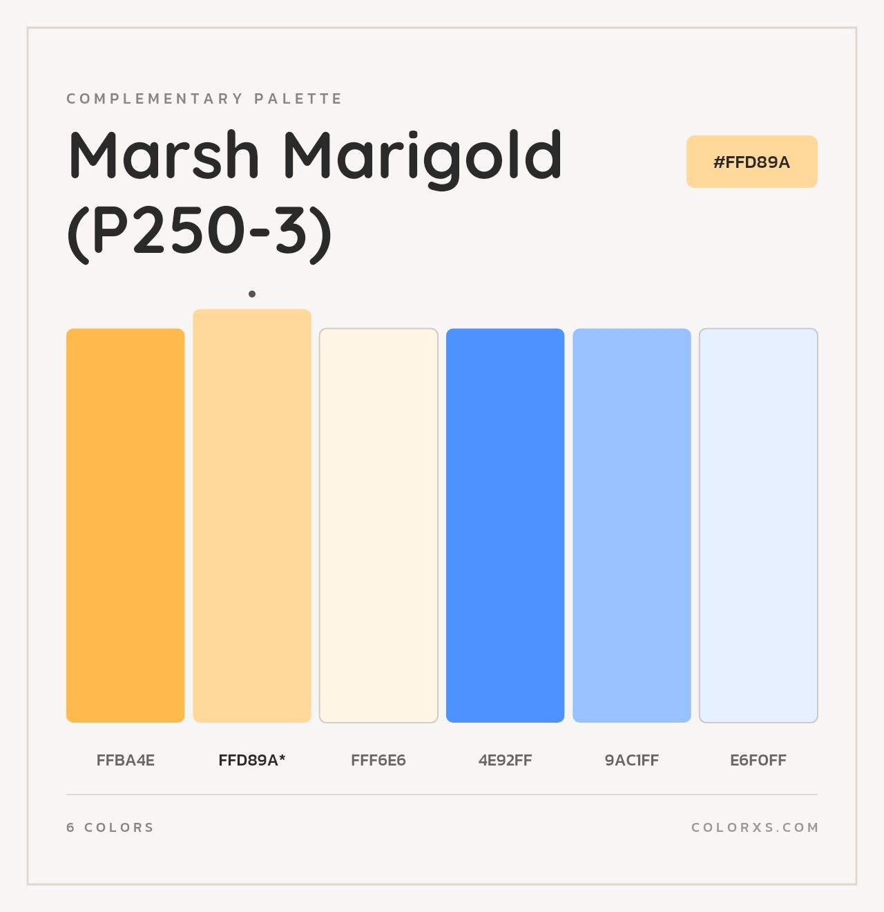 Marsh Marigold (P250-3) - Complementary Color Palette