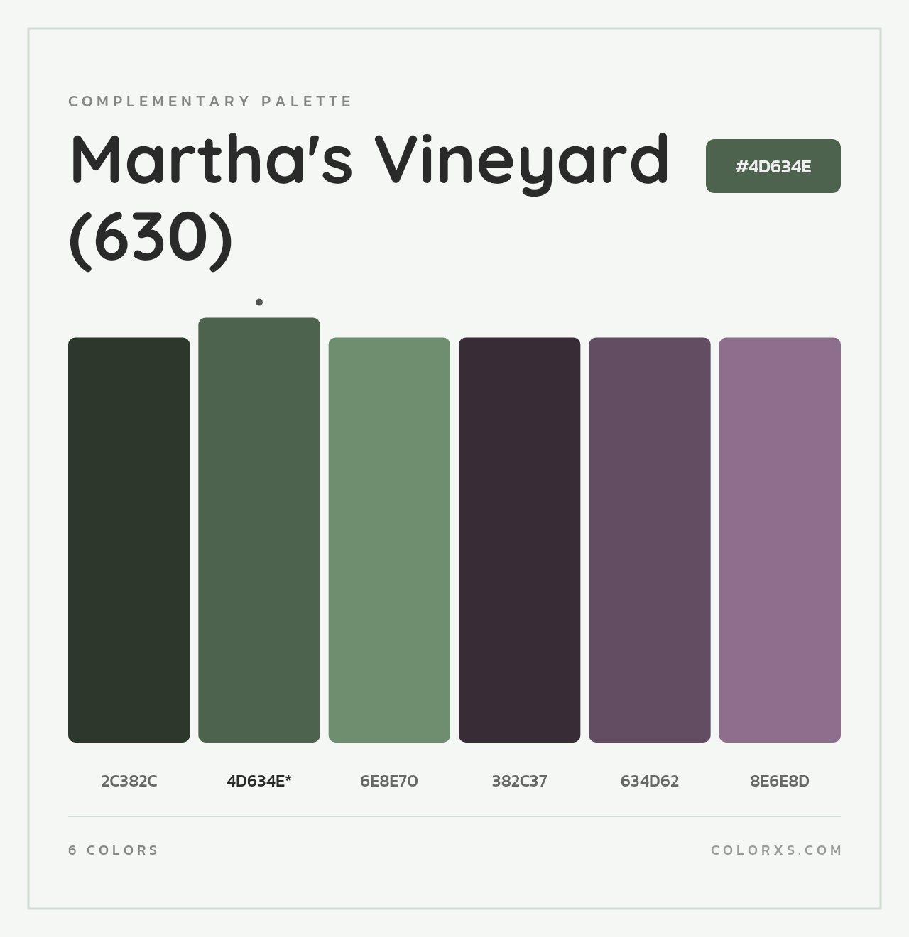 Martha's Vineyard (630) - Complementary Color Palette