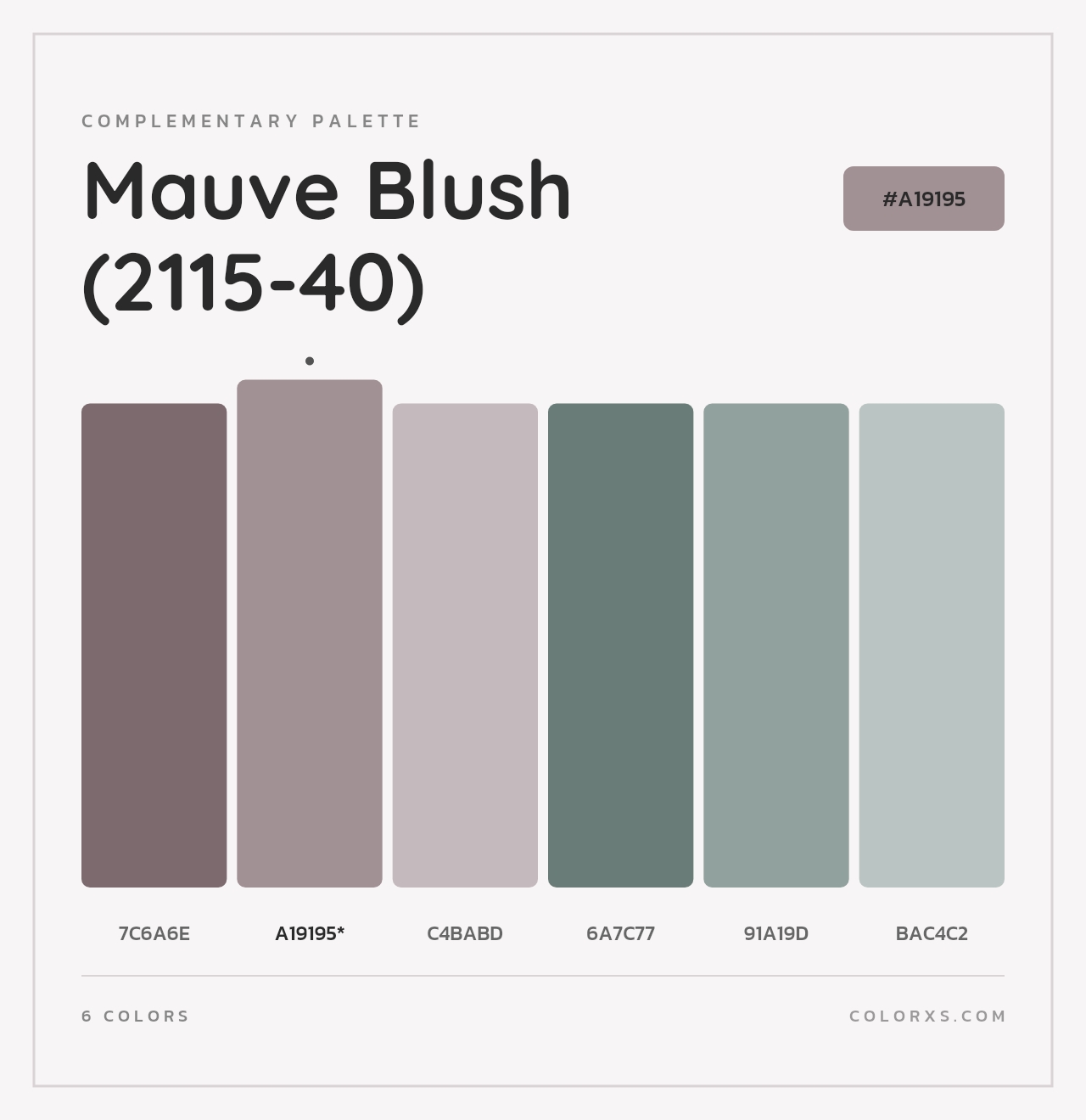 Mauve Blush (2115-40) - Complementary Color Palette