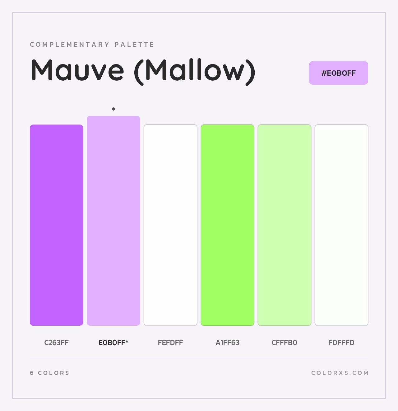Mauve (Mallow) - Complementary Color Palette