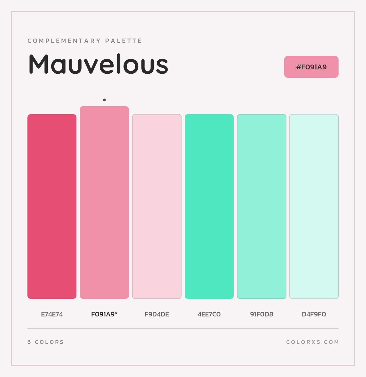 Mauvelous - Complementary Color Palette