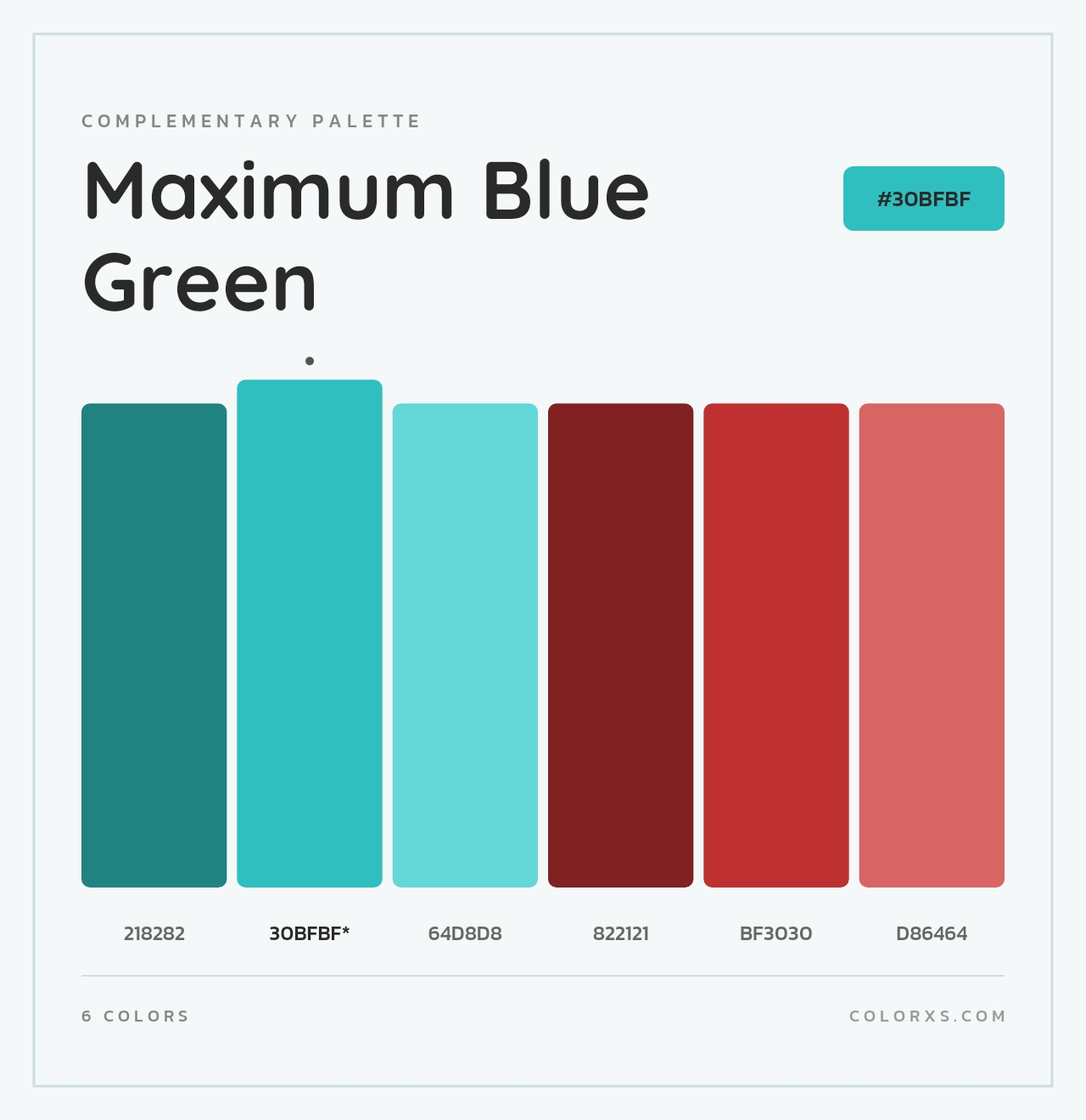 Maximum Blue Green - Complementary Color Palette