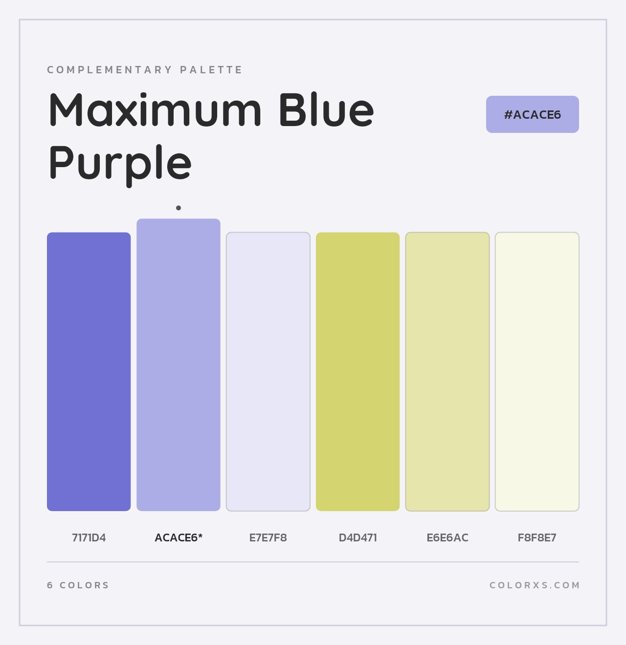 Maximum Blue Purple - Complementary Color Palette