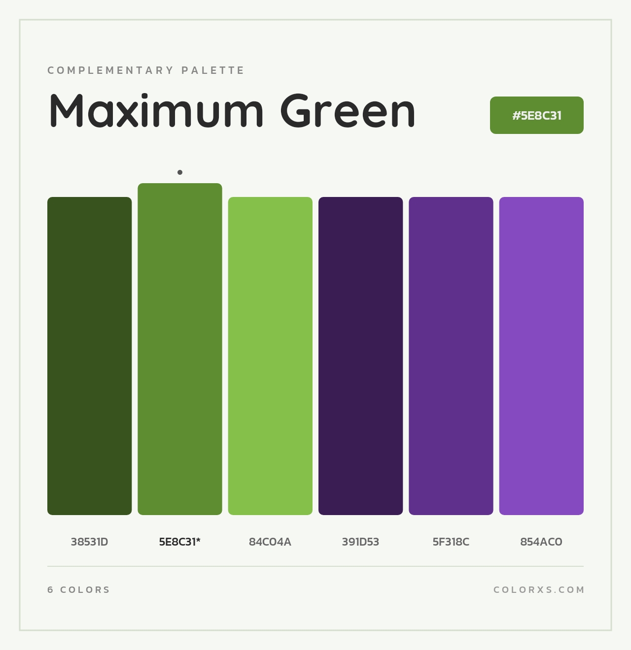 Maximum Green - Complementary Color Palette