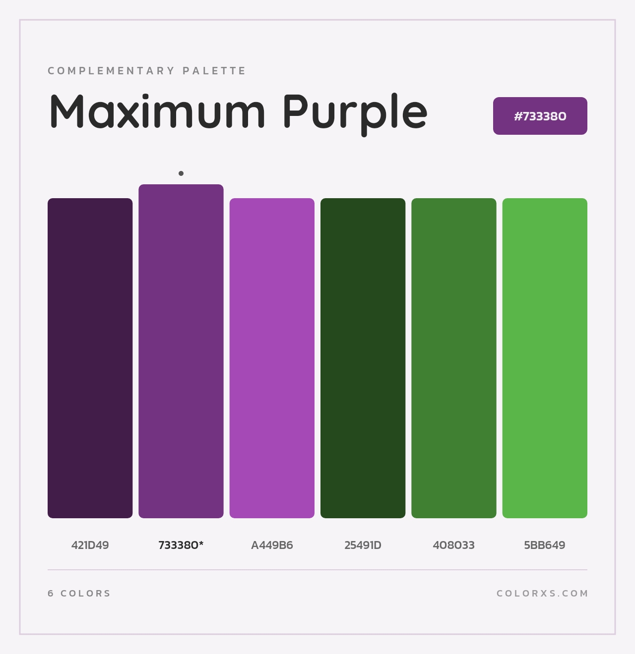 Maximum Purple - Complementary Color Palette