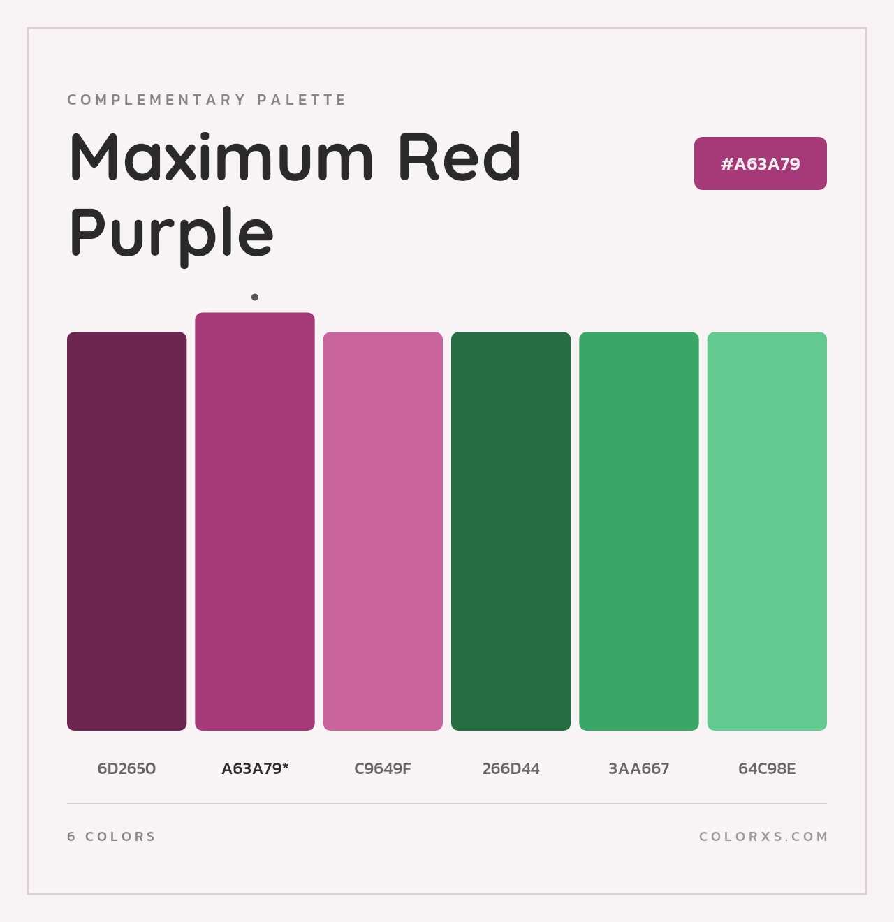 Maximum Red Purple - Complementary Color Palette