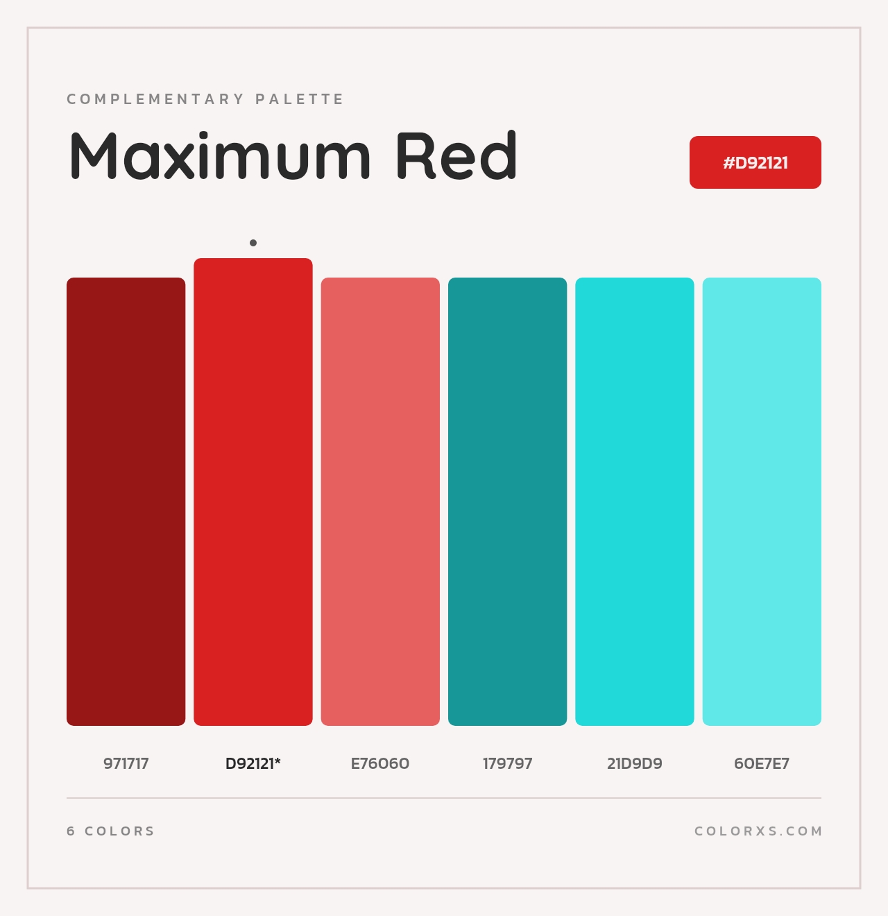 Maximum Red - Complementary Color Palette