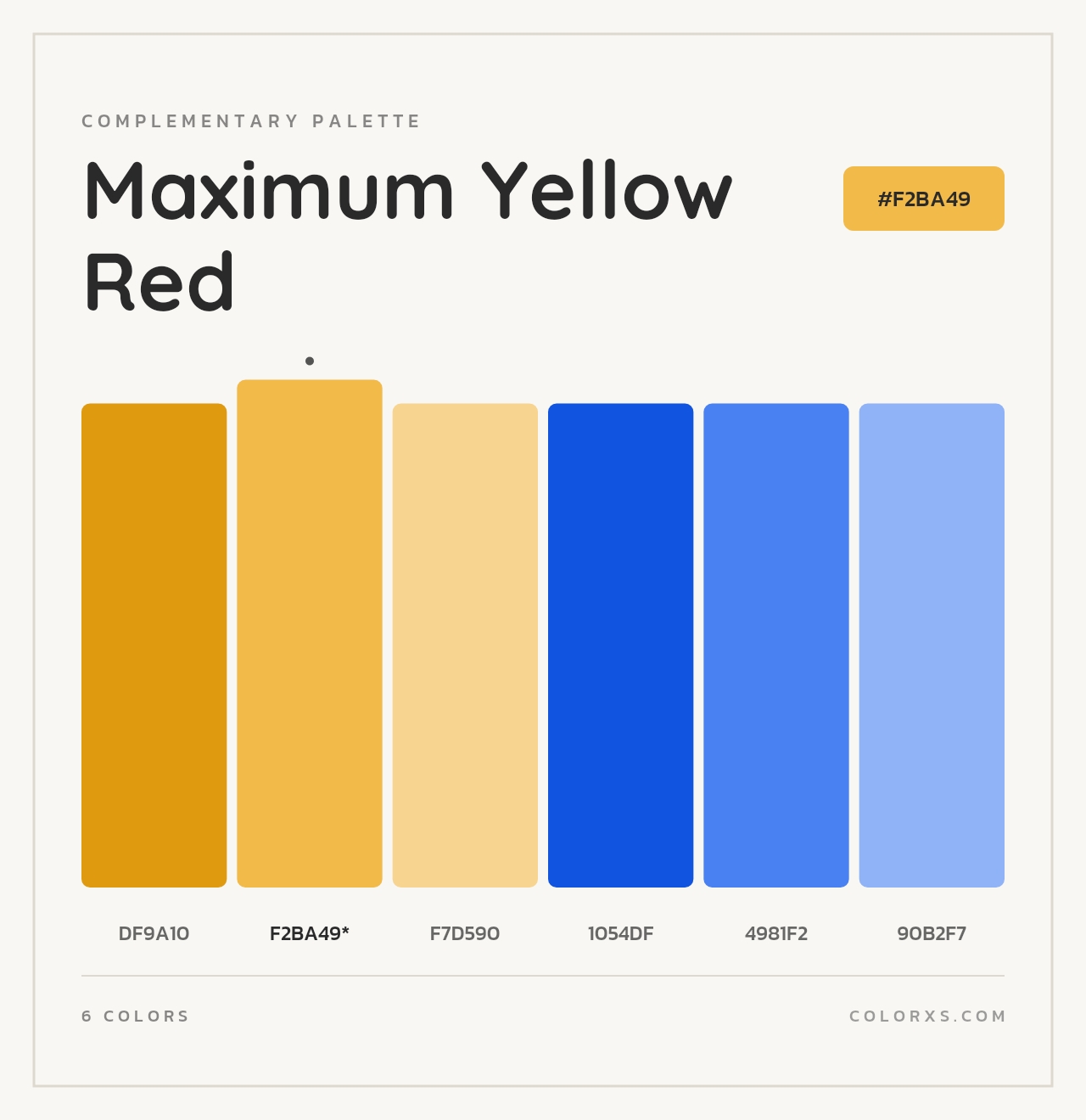Maximum Yellow Red - Complementary Color Palette