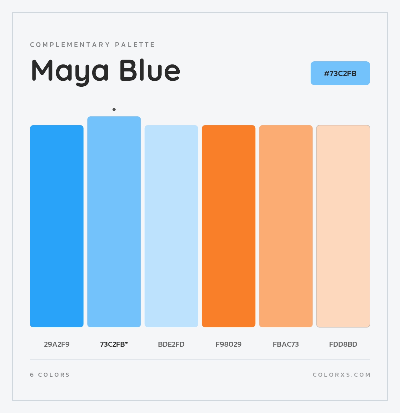 Maya Blue - Complementary Color Palette