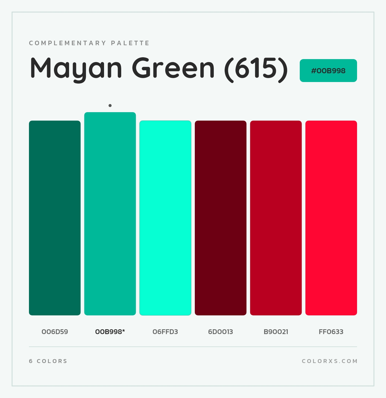 Mayan Green (615) - Complementary Color Palette