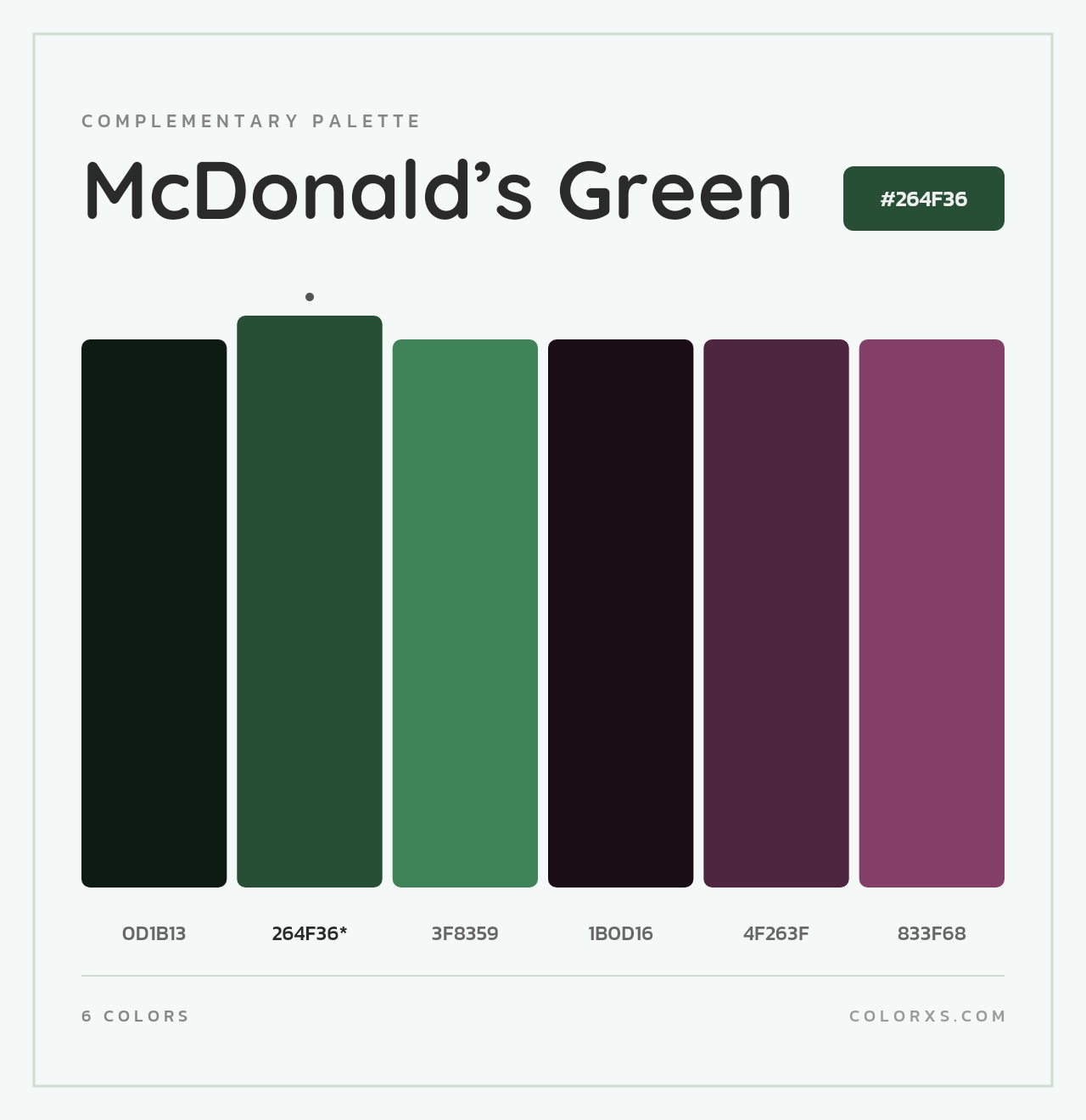 McDonald’s Green - Complementary Color Palette