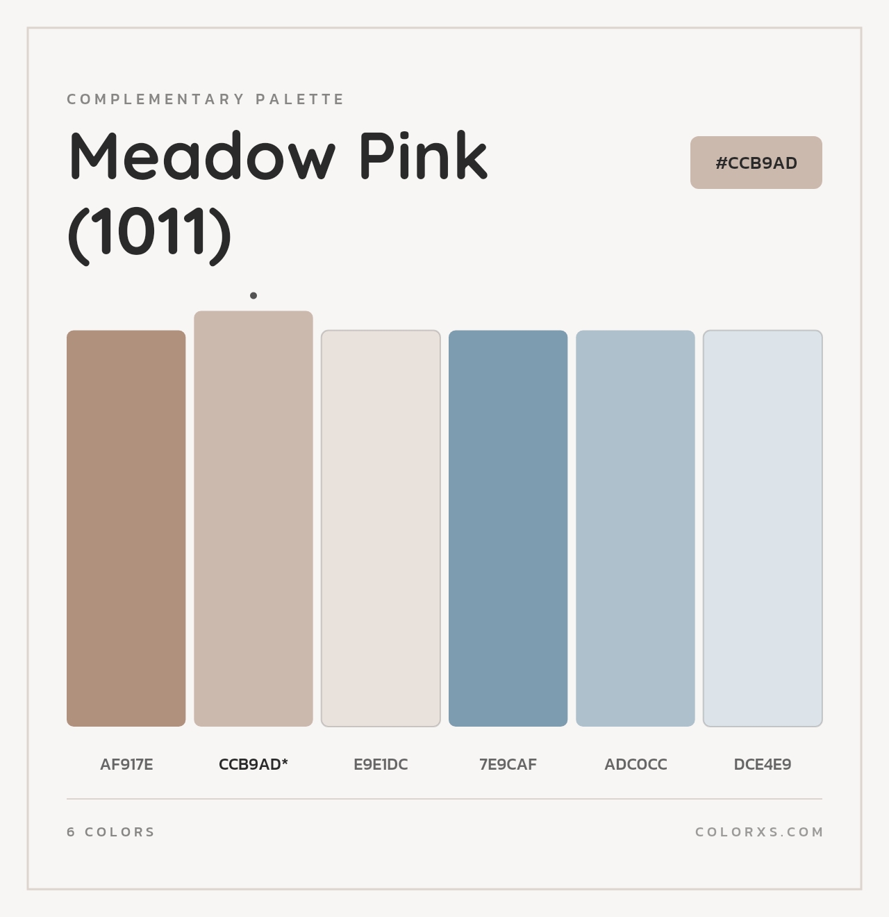 Meadow Pink (1011) - Complementary Color Palette