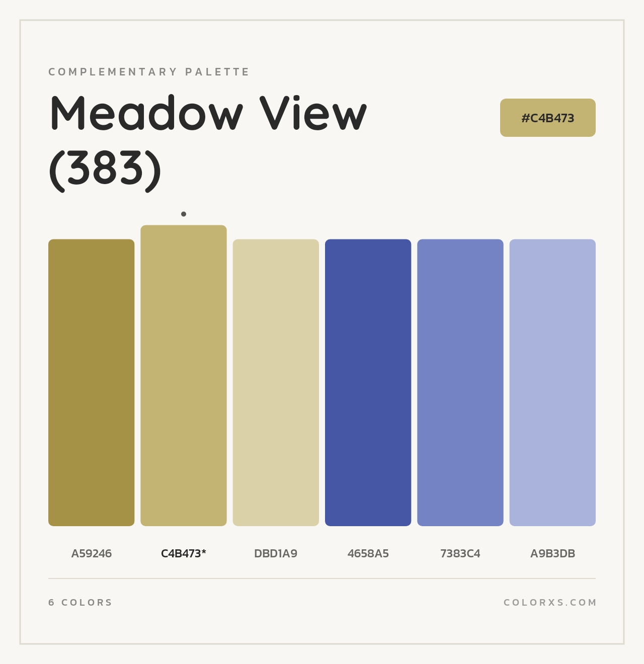 Meadow View (383) - Complementary Color Palette