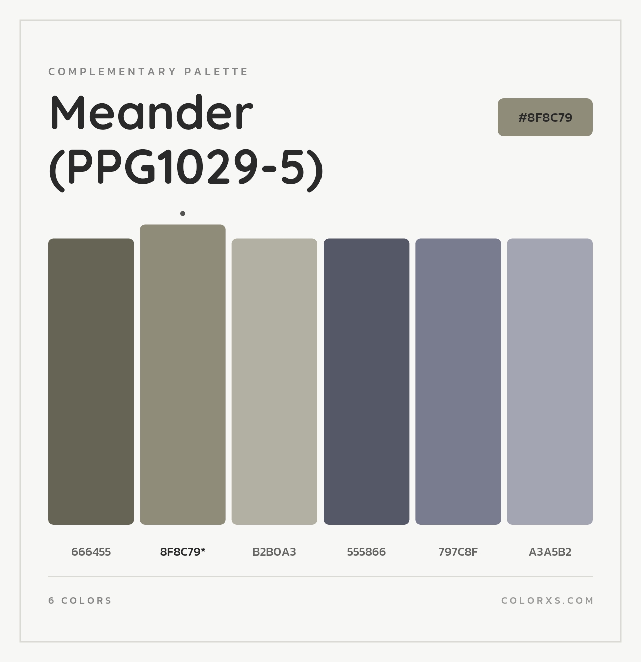 Meander (PPG1029-5) - Complementary Color Palette