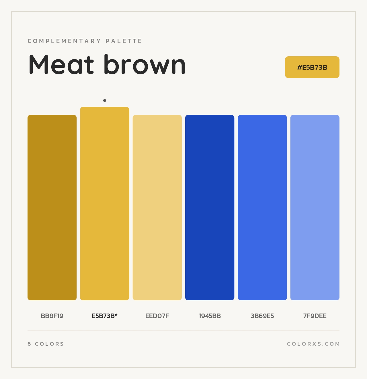 Meat brown - Complementary Color Palette