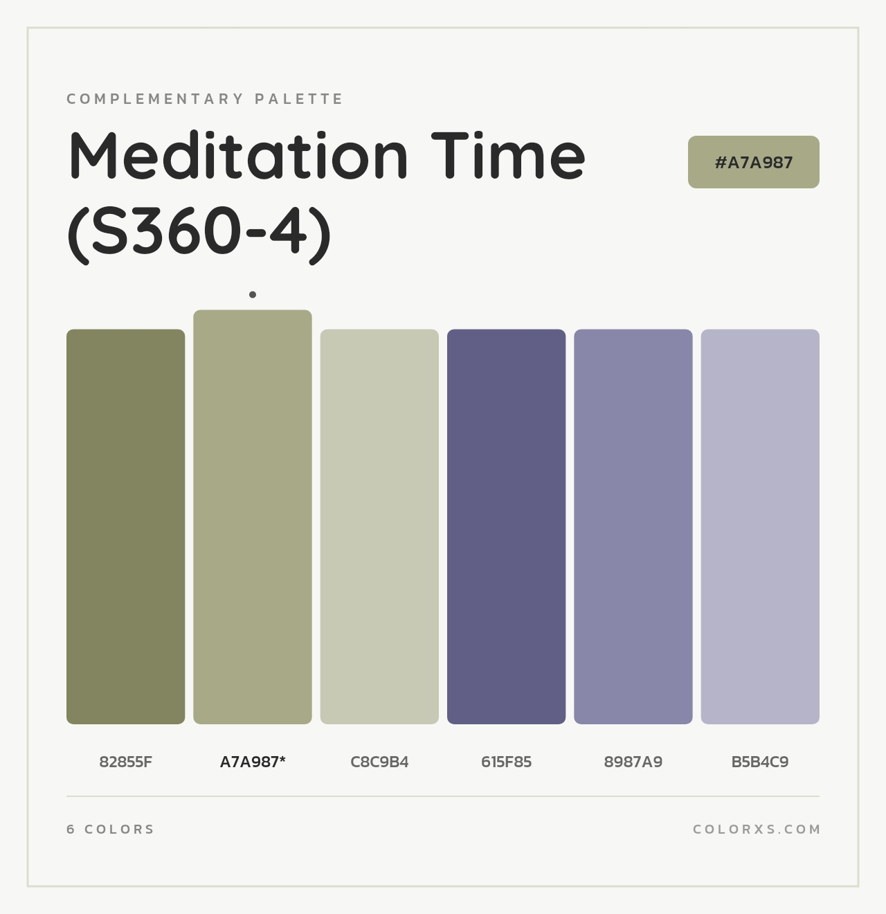 Meditation Time (S360-4) - Complementary Color Palette