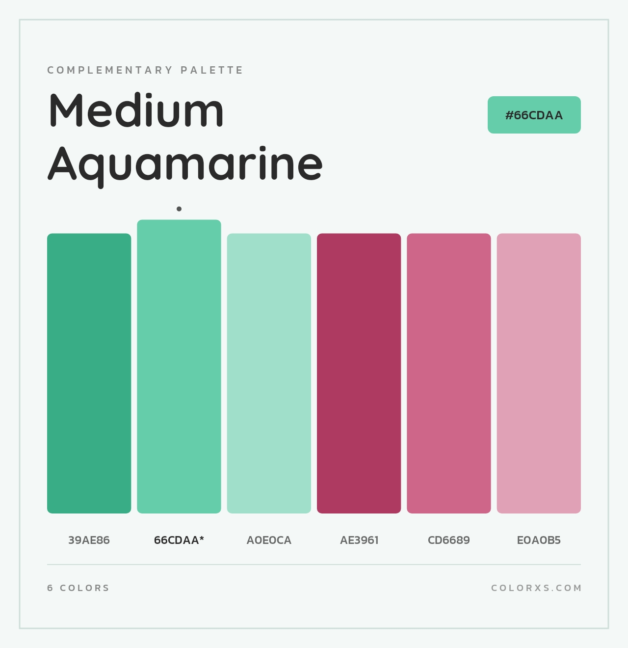 Medium Aquamarine - Complementary Color Palette