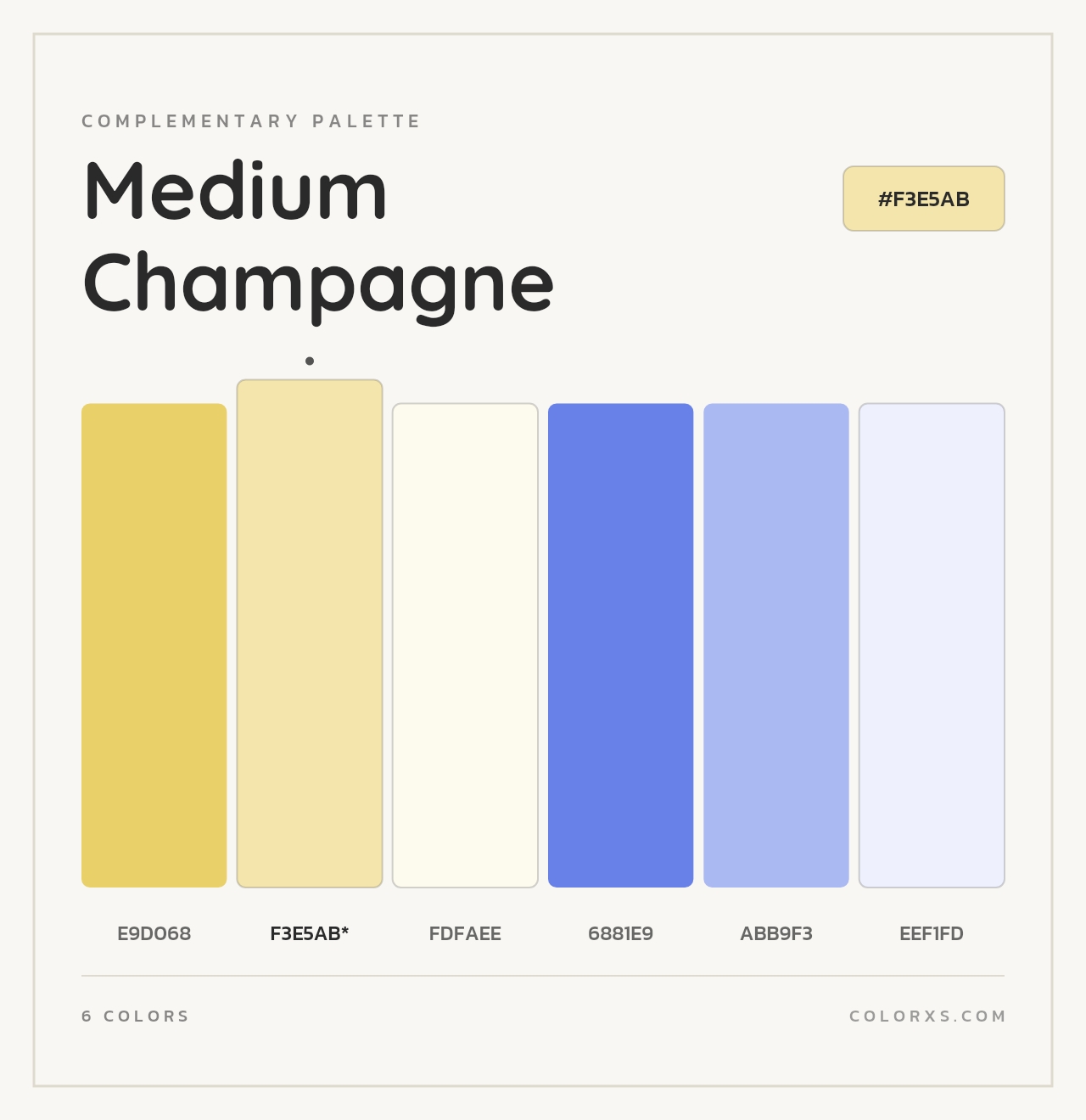 Medium Champagne - Complementary Color Palette