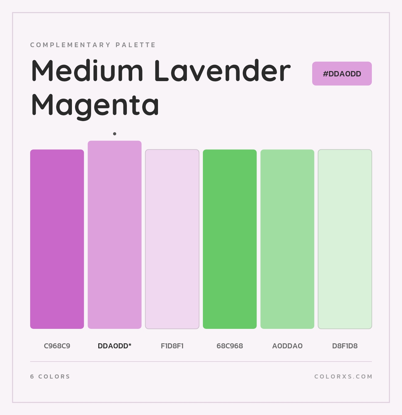 Medium Lavender Magenta - Complementary Color Palette