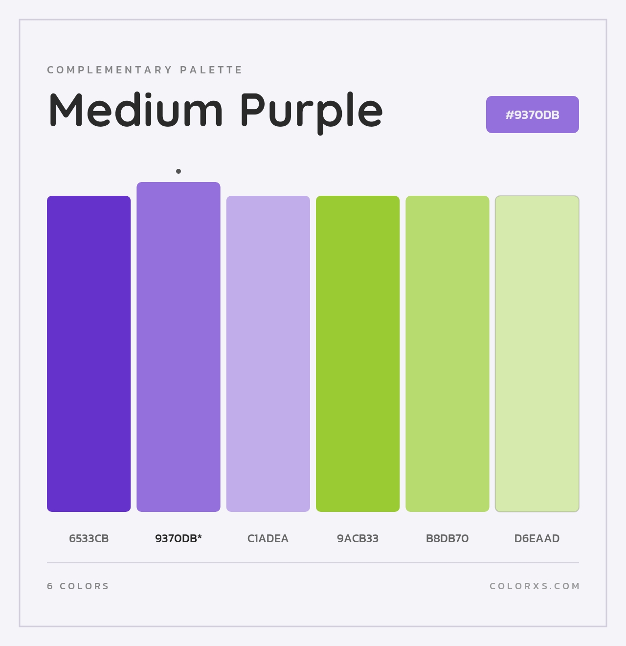 Medium Purple - Complementary Color Palette