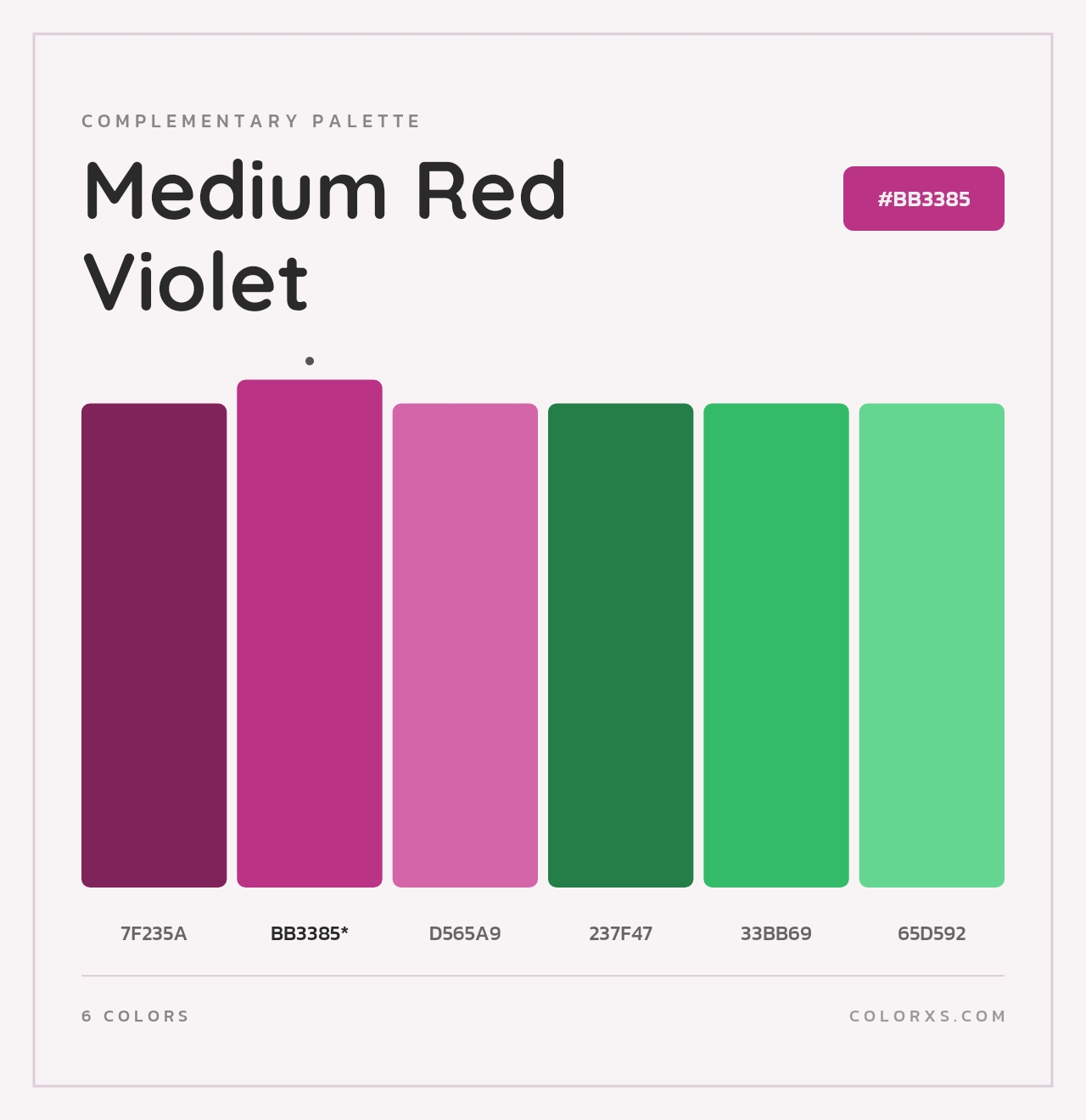 Medium Red Violet - Complementary Color Palette