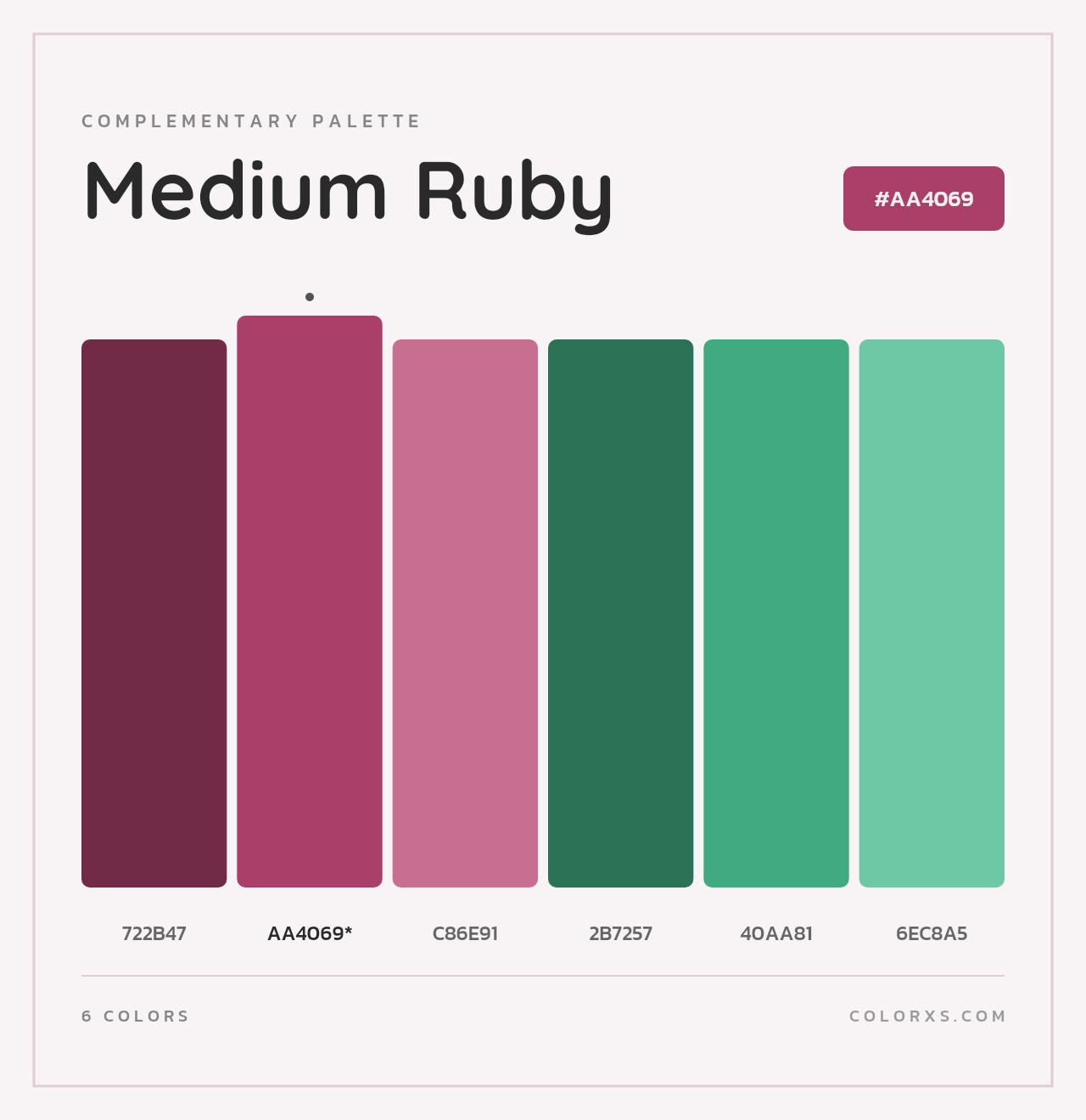 Medium Ruby - Complementary Color Palette