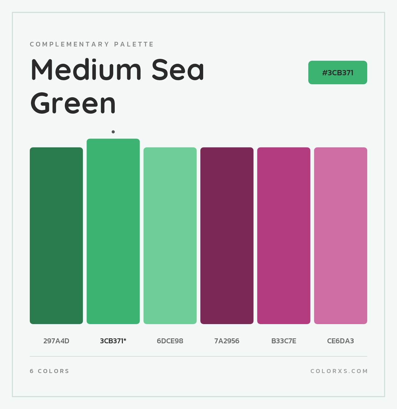 Medium Sea Green - Complementary Color Palette