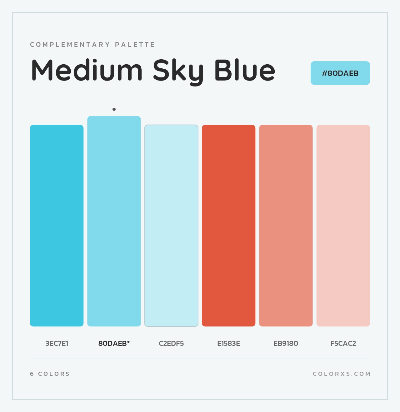 Medium Sky Blue - Complementary Color Palette
