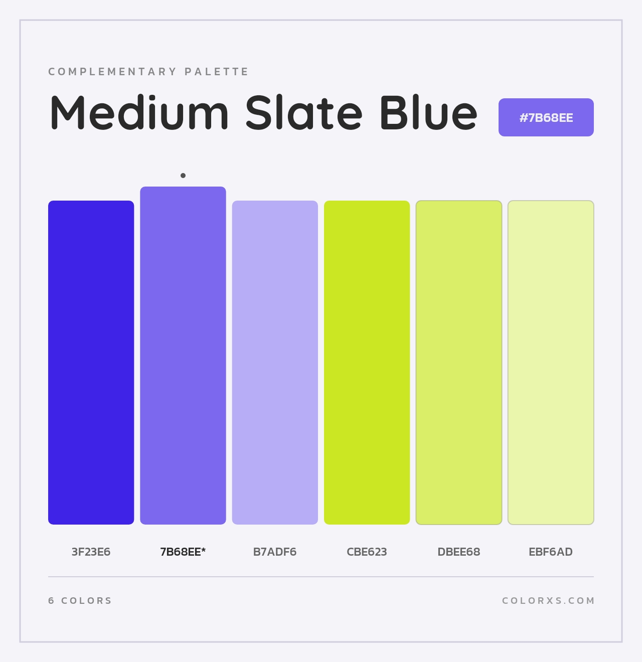 Medium Slate Blue - Complementary Color Palette