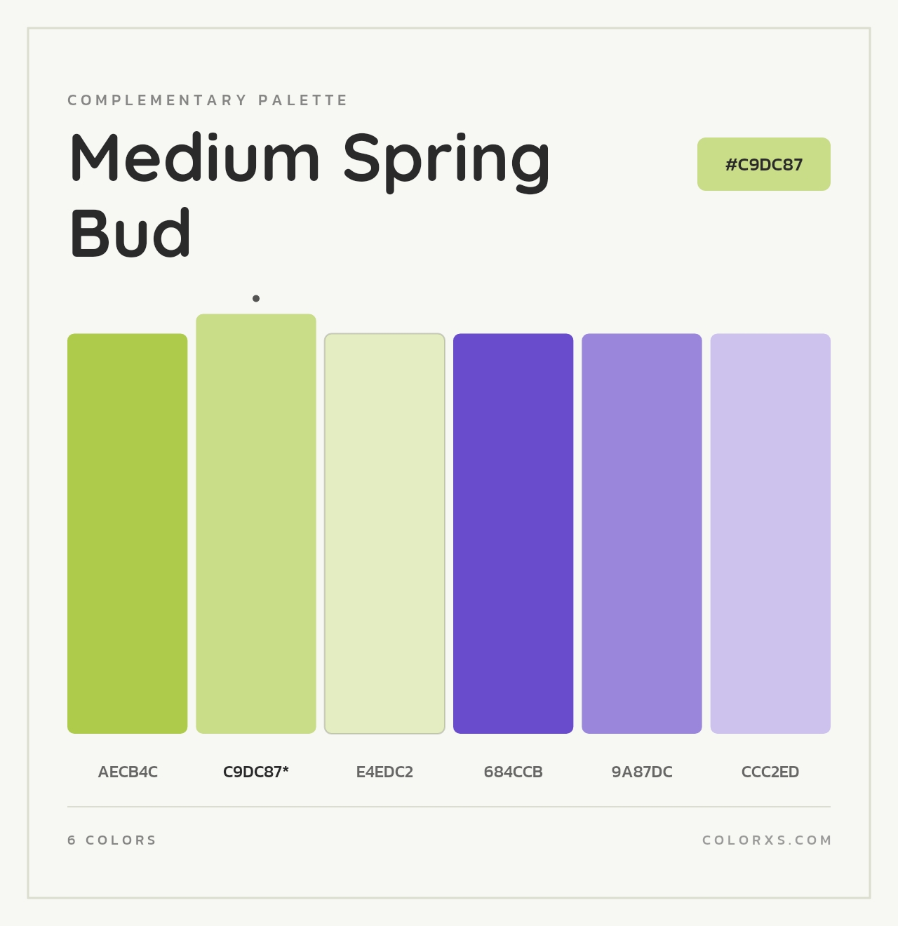 Medium Spring Bud - Complementary Color Palette