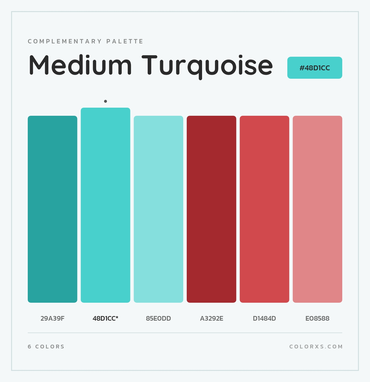 Medium Turquoise - Complementary Color Palette